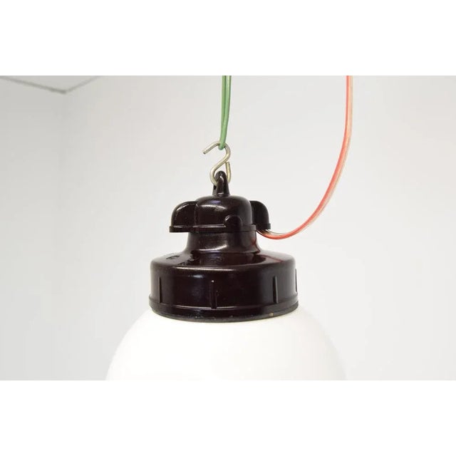 1950s Industrial Glass Pendant, 1950s For Sale - Image 5 of 10