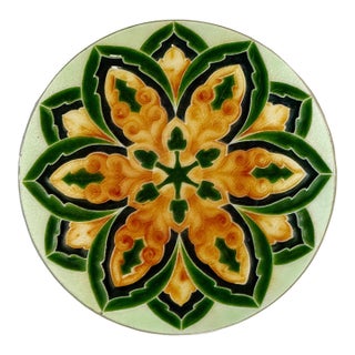 Enameled Tray Italian Mid Century Enamel on Copper Vide Poche For Sale