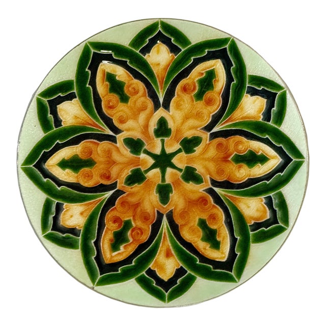 Italian Mid Century Enamel on Copper Vide Poche Tray For Sale