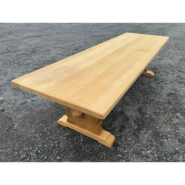 1920s French Oak Farmhouse Dining Table, 1920 For Sale - Image 5 of 13