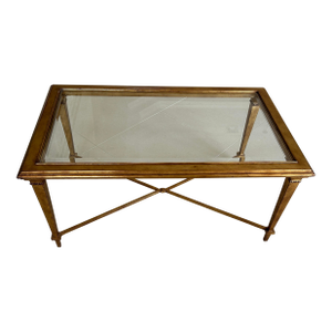 Scully & Scully Bristol Rectangular Coffee Table, Gold Leaf Finish