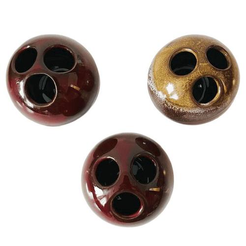 Vintage mid-century space age ceramic spherical ornament sculpture set made by Marisa Italy in the 1970s. Also nice to use...