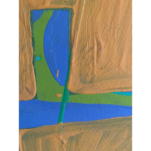 Textile 1980s Painting - Geometric Abstraction For Sale - Image 7 of 10