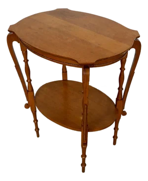 Late 1800’s Victorian Solid Oak Accent Side Table