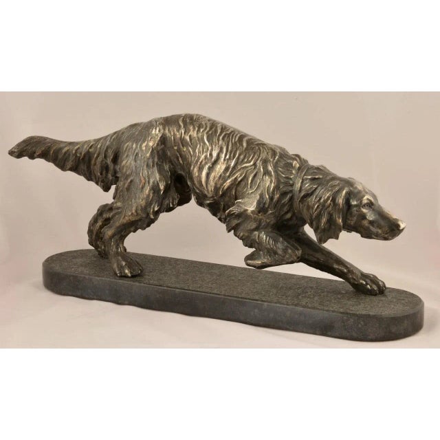 Bruno Tornati, Dog Sculpture, 1900s, Silver Plated Metal For Sale - Image 5 of 7