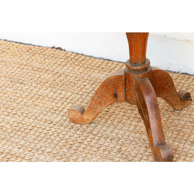 Early 20th Century Antique Colonial Teak Round End Table For Sale - Image 5 of 10