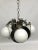 Good vintage condition with normal trace of age and use for this chandelier made from chrome and white glasses. Slight...