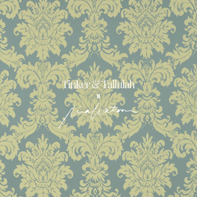 Blue The Topaz Damask Lampshade For Sale - Image 8 of 9