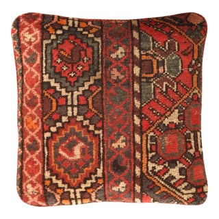 Pasargad Vintage Hand Knotted Farahan Rug Pillow For Sale