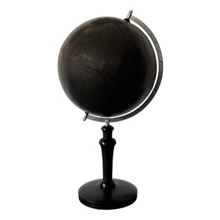 Vintage Black Slate Globe, 1930s For Sale
