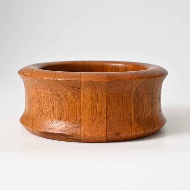 Wood Mid-Century Danish Teak Bowl from Digsmed, 1960s For Sale - Image 7 of 10