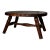 Vintage Early American Primitive Oval Splayed Solid Wood Turned Leg Low Stool For Sale