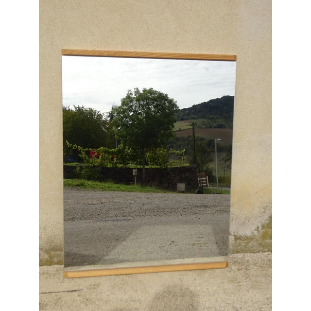 Scandinavian Mirror in Light Oak, 1970s For Sale - Image 14 of 14