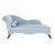 Modern Chaise in Slate Blue & Black For Sale
