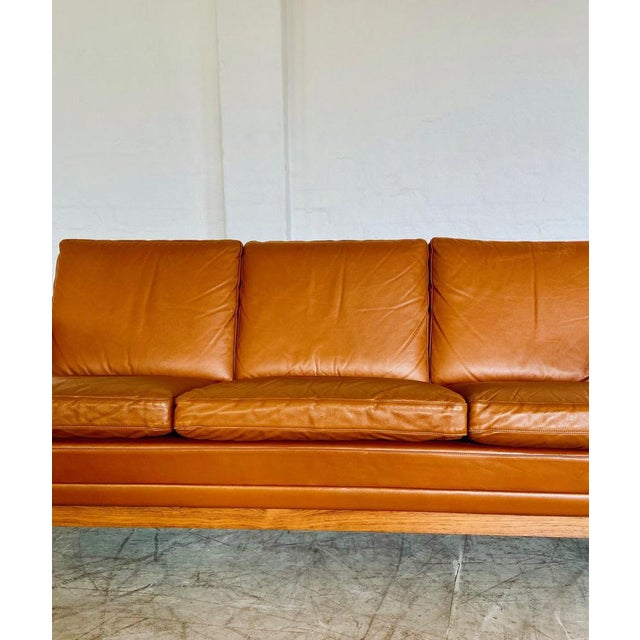 Mid-Century Danish Cognac Leather 3 Person Sofa from Nili Stoppmøbler For Sale - Image 6 of 18