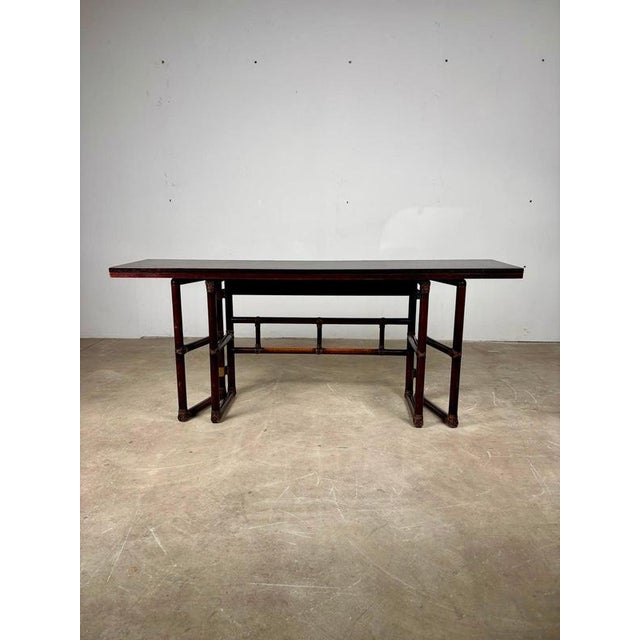 Bamboo Console Table by Lyda Levi for McGuire Production, 1970s For Sale - Image 4 of 14
