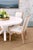 2020s Matthew Izzo Home Lanister Cerused Oak Square Back Dining Chair With Performance Linen Upholstery For Sale - Image 5 of 7