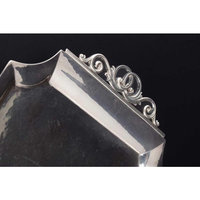 Rectangular Sterling Silver Model 305B Tray from Georg Jensen, 1940s For Sale - Image 3 of 5