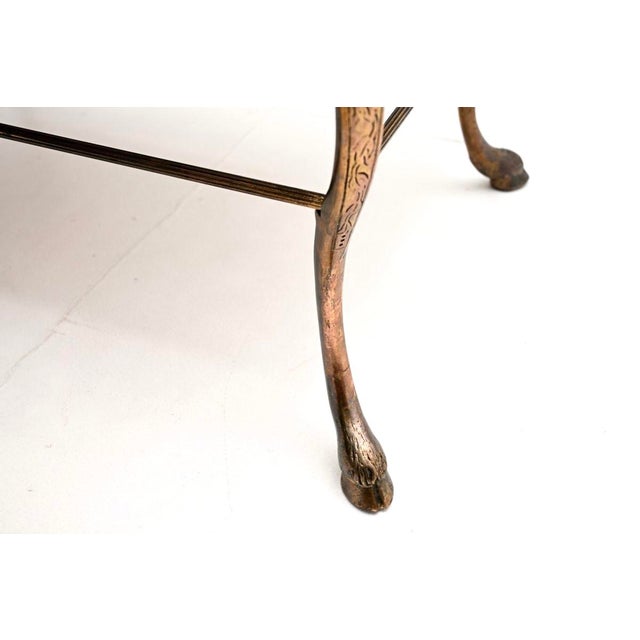 Vintage French Brass and Onyx Coffee Table, 1920 For Sale - Image 10 of 11