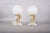 Gold Winged Figure Table Lamps with Frosted Glass Globes, 1980s, Set of 2 For Sale - Image 8 of 15