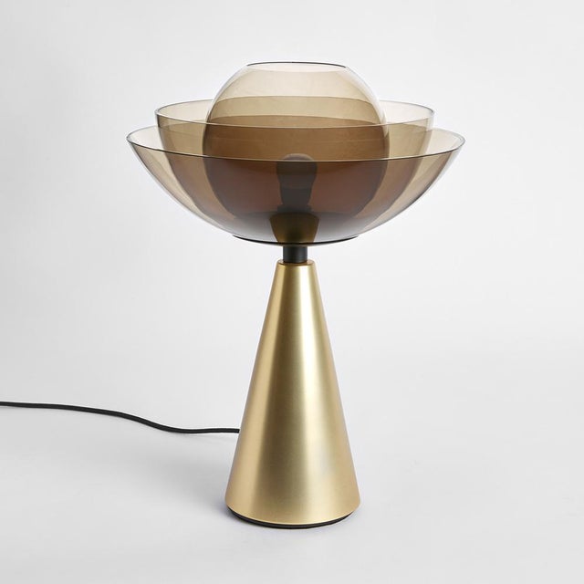 Contemporary Lotus Table Lamp in Brass by Serena Confalonieri for Mason Editions For Sale - Image 3 of 3