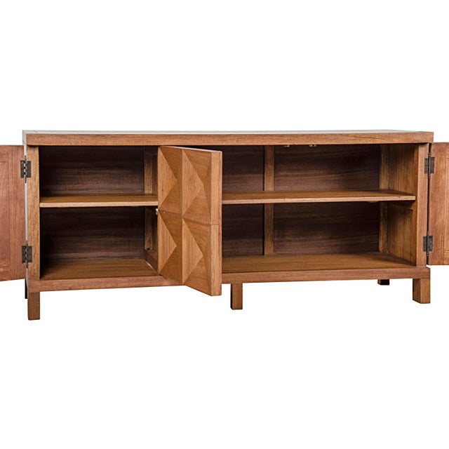 Mid-Century Modern NOIR Quadrant 3 Door Sideboard, Dark Walnut For Sale - Image 3 of 4