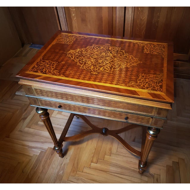 Brown Napoleon III Portfolio Game Table For Sale - Image 8 of 8