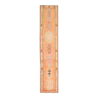 Vintage Orange Anatolian Turkish Runner - 2'7" x 12'5" For Sale