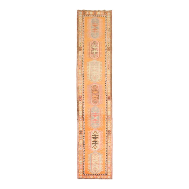 Vintage Orange Anatolian Turkish Runner - 2'7" x 12'5" For Sale