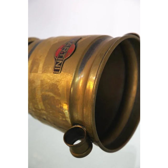 Nickel-Plated Brass Martini Ice Bucket with Original Logo For Sale - Image 9 of 10