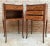 1920s Early 20th Century French Marquetry and Iron Hardware Bedside Tables or Nightstands, Set of 2 For Sale - Image 5 of 13