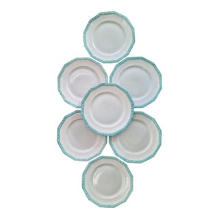 Last Chance!Antique Transitional Style Richard Briggs Inc Salad Plates - Set of 7 For Sale