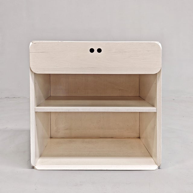 Modern White Bedside Table by Derk Jan De Vries for Maisa, 1970s For Sale - Image 3 of 17