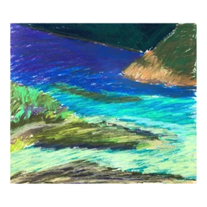1970s Adrienne Anderson Virgin Islands Pastel