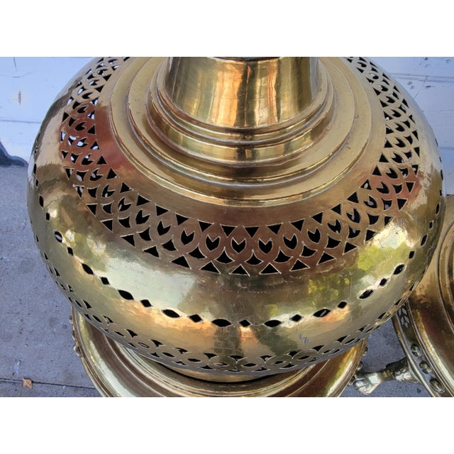 1960s Two French Style Brass & Copper Bell Brazier Heater For Sale - Image 11 of 18