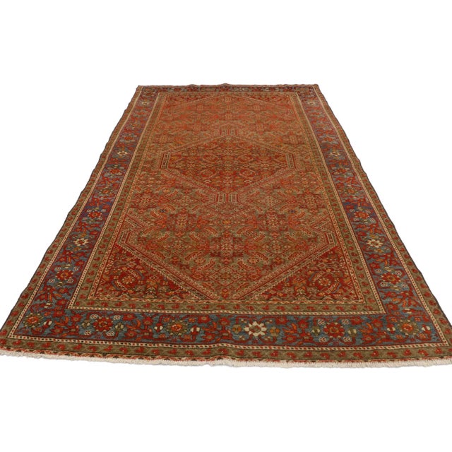 Traditional Antique Persian Mishan Malayer Rug - 04'00 X 06'08 For Sale - Image 3 of 10