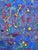 1990s Contemporary Abstract Expressionist Acrylic Painting on Canvas, Colorful Drip Composition For Sale - Image 5 of 7