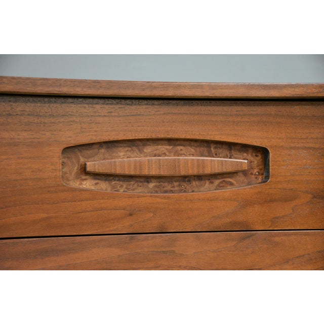 1960s Refinished Walnut and Burl Dresser Chest by Young For Sale - Image 13 of 13
