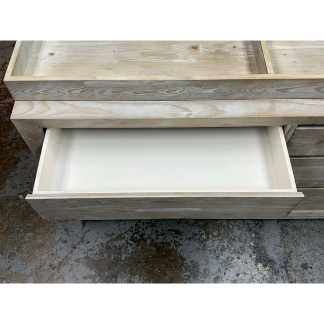 Restoration Hardware Callum Wide Dresser + Topper Set For Sale - Image 9 of 12