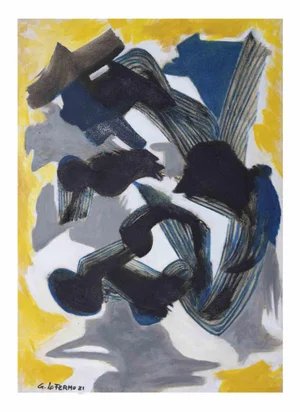 Giorgio Lo Fermo, Black Painting, Original Oil on Canvas, 2021