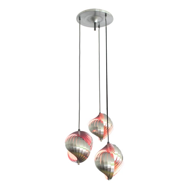 Vintage Space Age Pendant Light from Lyfa, 1970s For Sale