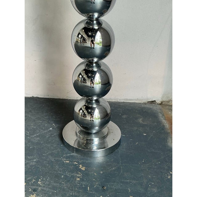 Vintage Boho Chrome Floor Lamp After Kovacs For Sale - Image 10 of 12