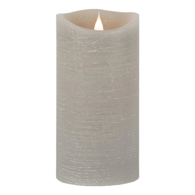 Gray Simplux LED Designer Wax Candle with Remote For Sale