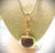 Antique Carved Carnelian Gold Round Pendant Necklace, Initial "F", Snake Chain, Toggle For Sale - Image 10 of 12