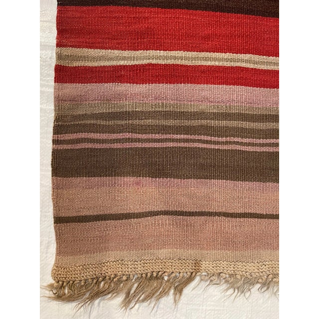 Textile Early 20th Century Vintage Flat Weave Shahsavand Kilim Rug For Sale - Image 7 of 9