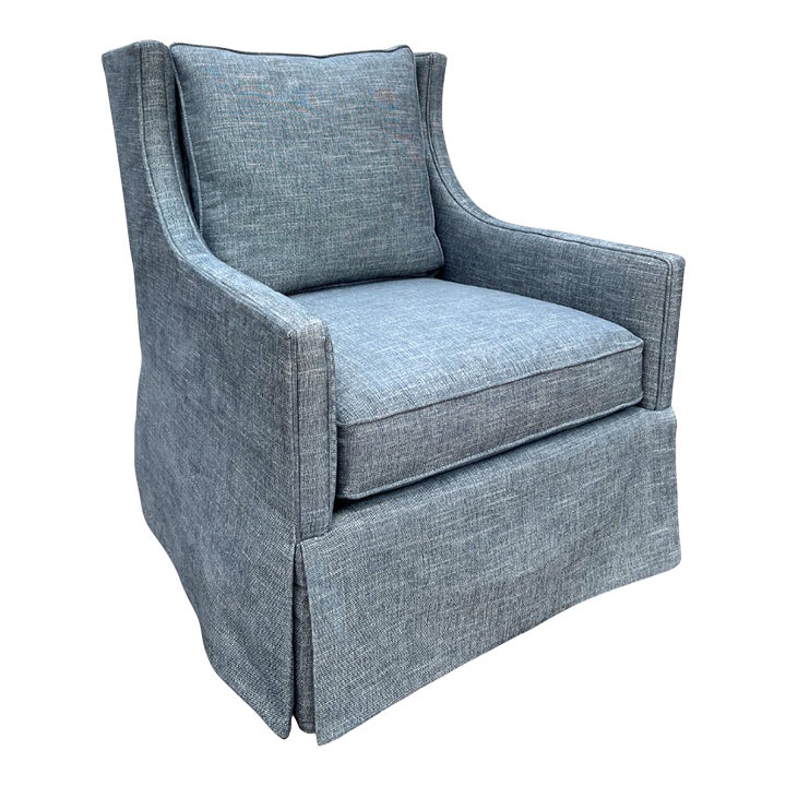 Lee Industries Performance Swivel Chair Chairish