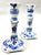 Mid 20th Century Vintage Dutch Delft Hand Painted Faience Candlesticks - A Pair For Sale - Image 5 of 10