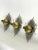 Mid-Century Gilded Metal Sconces, Italy, 1950s, Set of 3 For Sale - Image 11 of 12