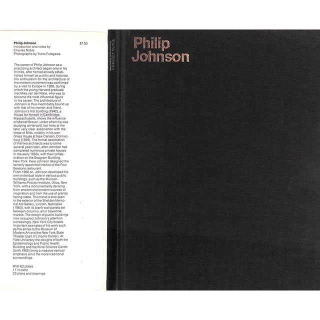 JOHNSON, Philip Inscribed on half-title page: to Hugh Mercer, Jr after 3 years of "faithful" and incidentally expert work....