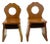 1970s Vintage Child-Size Folk Art Brutalist Gustavian Pine Side Chair - A Pair For Sale